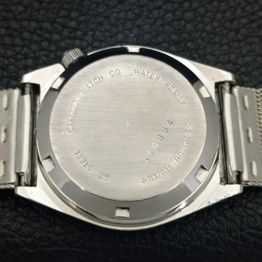 Vintage 1980 Citizen Automatic Mens Silver Watch W/daydate & Gold accents - Picture 8 of 10